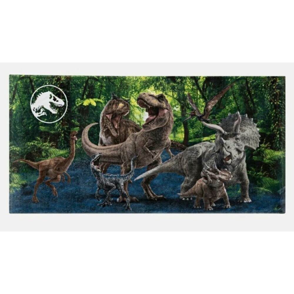 Jurassic World Dinosaur Beach Towel 28" x 58" Super Soft Cotton